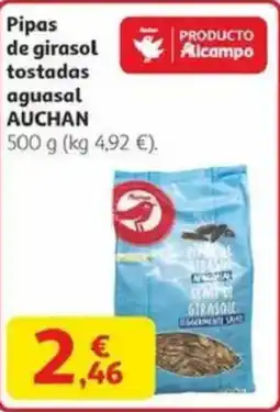 Alcampo AUCHAN Pipas de girasol tostadas aguasal oferta