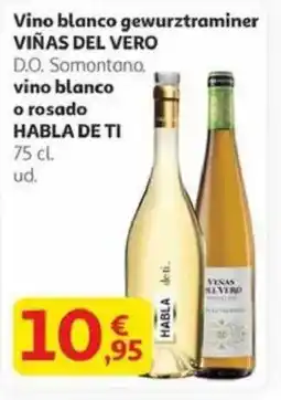 Alcampo VIÑAS DEL VERO Vino blanco gewurztraminer d.o. somontano. vino blanco o rosado habla de ti oferta