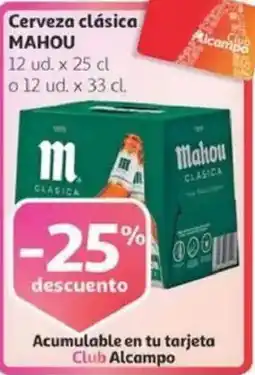 Alcampo MAHOU Cerveza clásica oferta