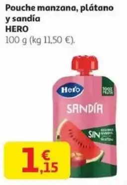 Alcampo HERO Pouche manzana, plátano y sandía oferta