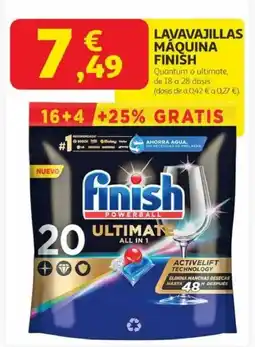Alcampo FINISH Lavavajillas máquina oferta