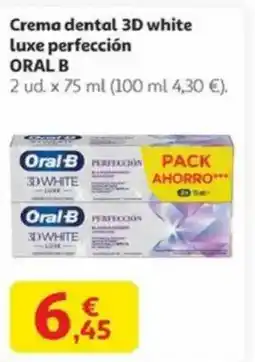 Alcampo ORAL B Crema dental 3D white luxe perfección oferta