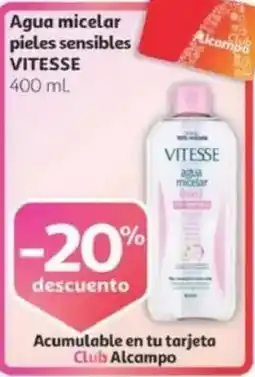 Alcampo VITESSE Agua micelar pieles sensibles oferta