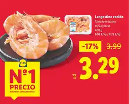 Lidl Langostino cocido oferta