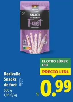 Lidl REALVALLE Snacks de fuet oferta