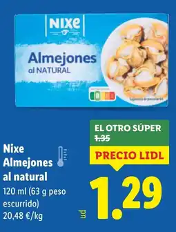 Lidl NIXE Almejones al natural oferta