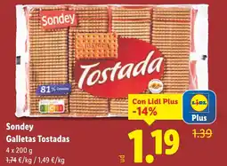 Lidl SODNEY Galletas Tostadas oferta