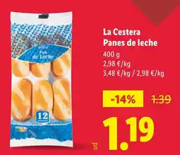 Lidl LA CESTERA Panes de leche oferta