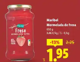 Lidl MARIBEL Mermelada de fresa oferta