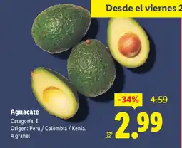 Lidl Aguacate oferta