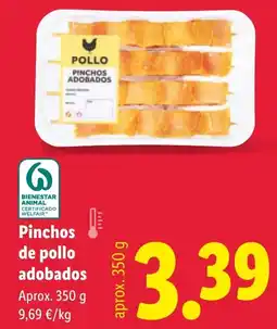 Lidl Pinchos de pollo adobados oferta