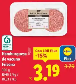 Lidl Hamburguesa de vacuno Frisona oferta