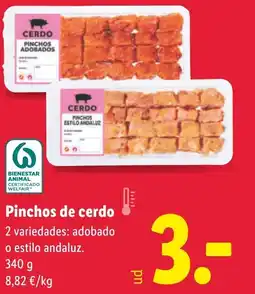Lidl Pinchos de cerdo oferta