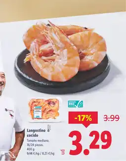 Lidl Langostino cocido oferta