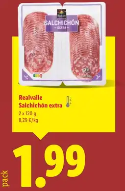 Lidl REALVALLE Salchichón extra oferta