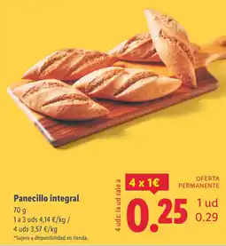 Lidl Panecillo integral oferta