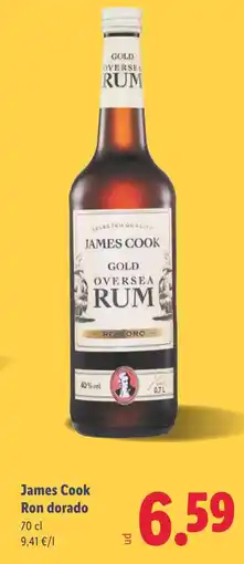 Lidl JAMES COOK Ron dorado oferta