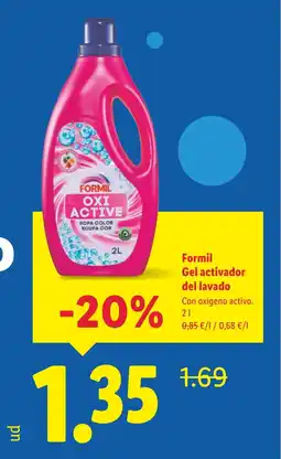 Lidl FORMIL Gel activador del lavado oferta