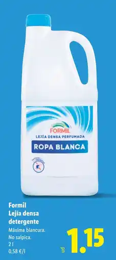 Lidl FORMIL Lejía densa detergente oferta