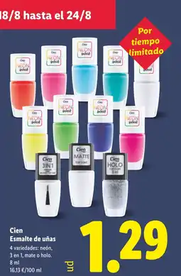Lidl CIEN Esmalte de uñas oferta