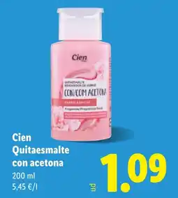 Lidl CIEN Quitaesmalte con acetona oferta