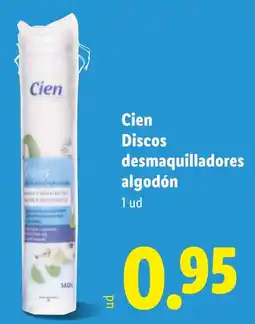 Lidl CIEN Discos desmaquilladores algodón oferta