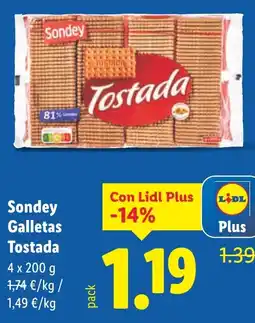 Lidl SODNEY Galletas Tostada oferta
