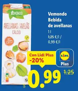 Lidl VEMONDO Bebida de avellanas oferta