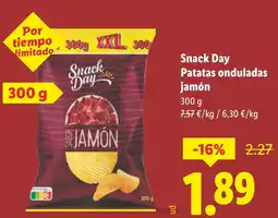 Lidl SNACK DAY Patatas onduladas jamón oferta