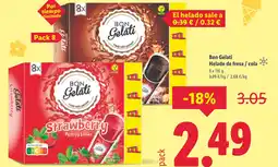 Lidl BON GELATI Helado de fresa / cola oferta