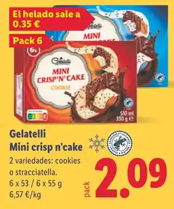 Lidl GELATELLI Mini crisp n'cake oferta