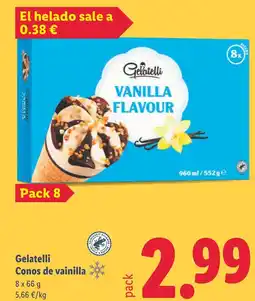 Lidl GELATELLI Conos de vainilla oferta