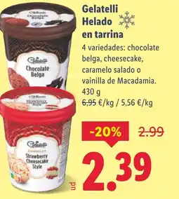 Lidl GELATELLI Helado en tarrina oferta