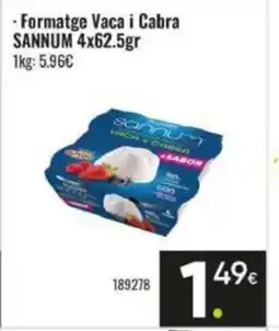Family Cash SANNUM Formatge Vaca i Cabra oferta