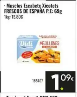 Family Cash FRESCOS DE ESPAÑA Musclos Escabetx Xicotets oferta