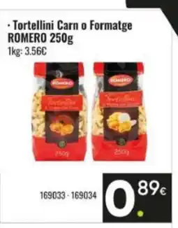 Family Cash ROMERO Tortellini Carn o Formatge oferta