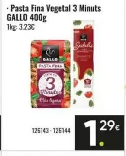Family Cash GALLO Pasta Fina Vegetal 3 Minuts oferta