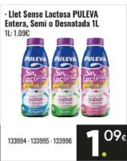 Family Cash PULEVA Llet Sense Lactosa Entera Semi o Desnatada oferta