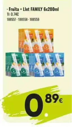 Family Cash FAMILY Fruïta + Llet oferta