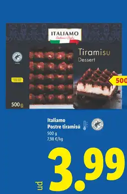 Lidl ITALIAMO Postre tiramisú oferta