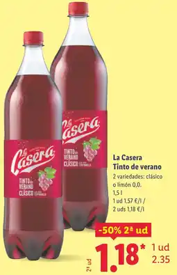 Lidl LA CASERA Tinto de verano oferta