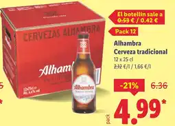 Lidl ALHAMBRA Cerveza tradicional oferta
