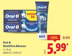 Lidl ORAL-B Dentifrico Advance oferta