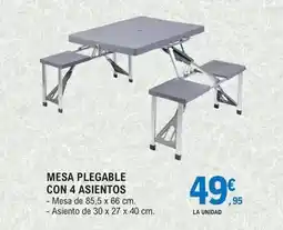 E.Leclerc Mesa plegable con 4 asientos oferta