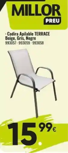 Family Cash Cadira apilable terrace beige, gris, negre oferta