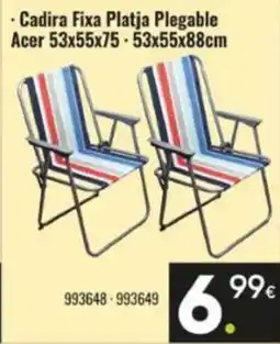 Family Cash Cadira Fixa Platja Plegable Acer 53x55x75-53x55x88cm oferta