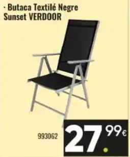 Family Cash Butaca textile negre sunset verdoor oferta