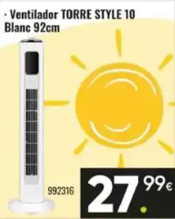 Family Cash Ventilador torre style 10 blanc 92cm oferta