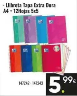 Family Cash Llibreta Tapa Extra Dura A4+12Hojas 5x5 oferta