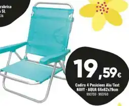 Family Cash Cadira 4 posicions alu/text navy - aqua 66x62x79cm oferta